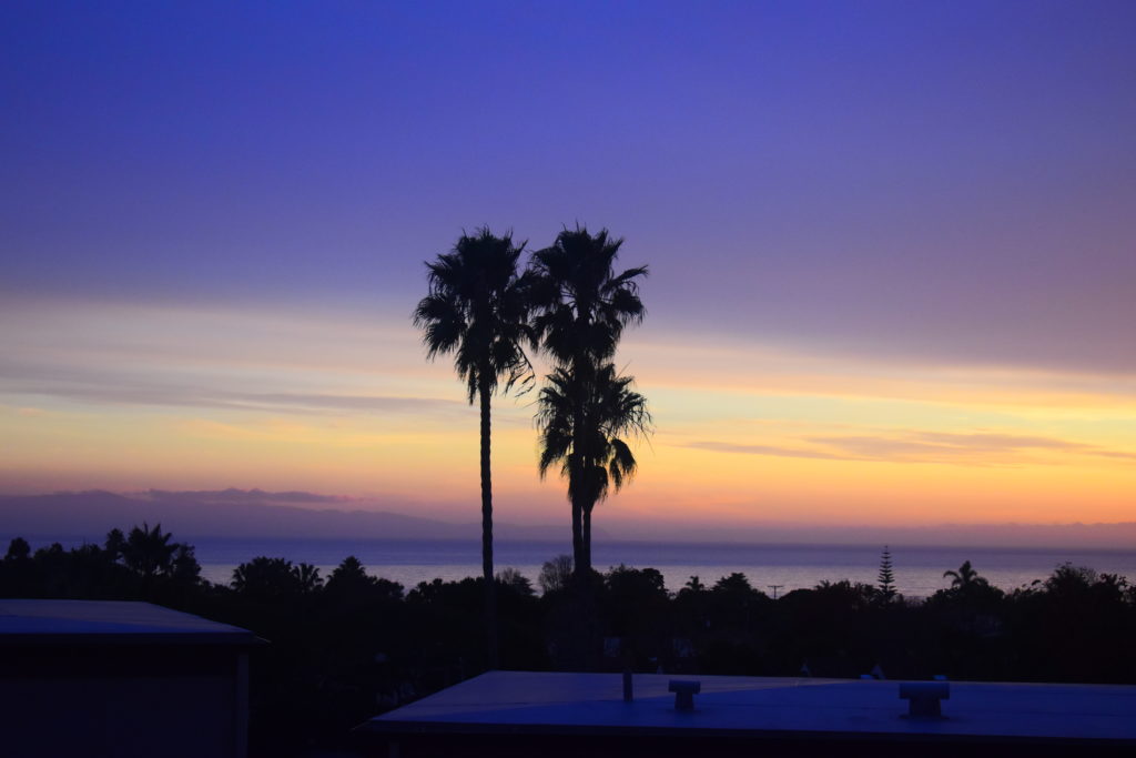 santa barbara sunset from the mesa